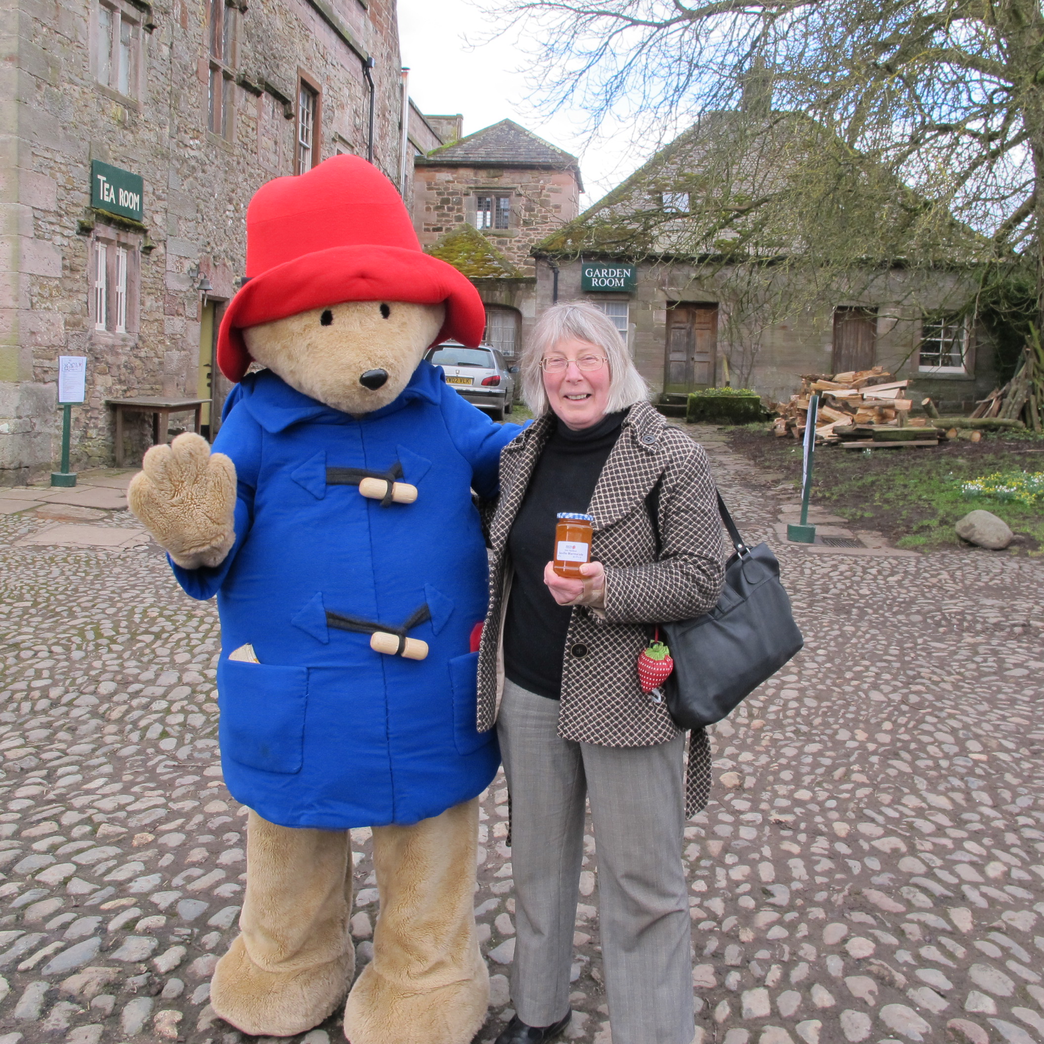 Paddington Bear and Lori at the marmalade festival