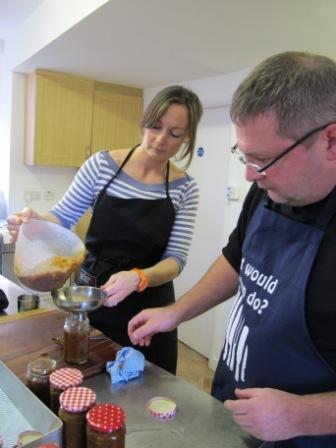 Potting up chutney on preserve course